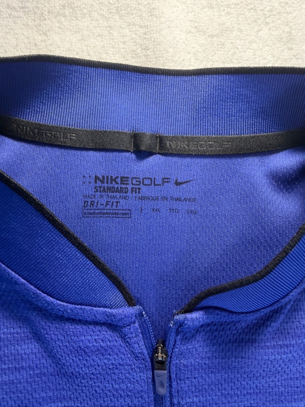 Nike Golf Dri-FIT Quarter Zip Pullover Blue Men’s XXL Standard Fit Athletic - Picture 3 of 6